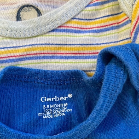 Gerber Baby Bodysuit Set - Striped and Blue - Picture 3 of 4